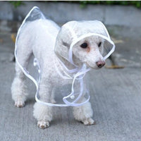 HKM-3213885 Transparent Waterproof Dog Raincoat - Adjustable PVC Hoody for Small to XL Pets