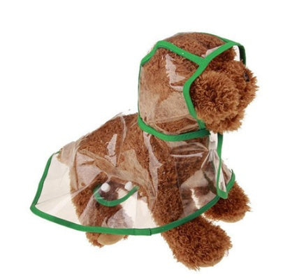 HKM-3213885 Transparent Waterproof Dog Raincoat - Adjustable PVC Hoody for Small to XL Pets