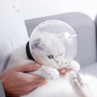 HKM-3214269 Safe and Breathable Cat Headgear for Pets, Neck Circumference 17.5cm-23.5cm
