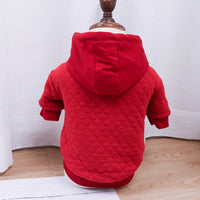 HKM-3214653 Light Gray Double-Padded Hoodie Cardigan for Pugs and Fat Dogs, Cotton Material, Sizes S-XXL