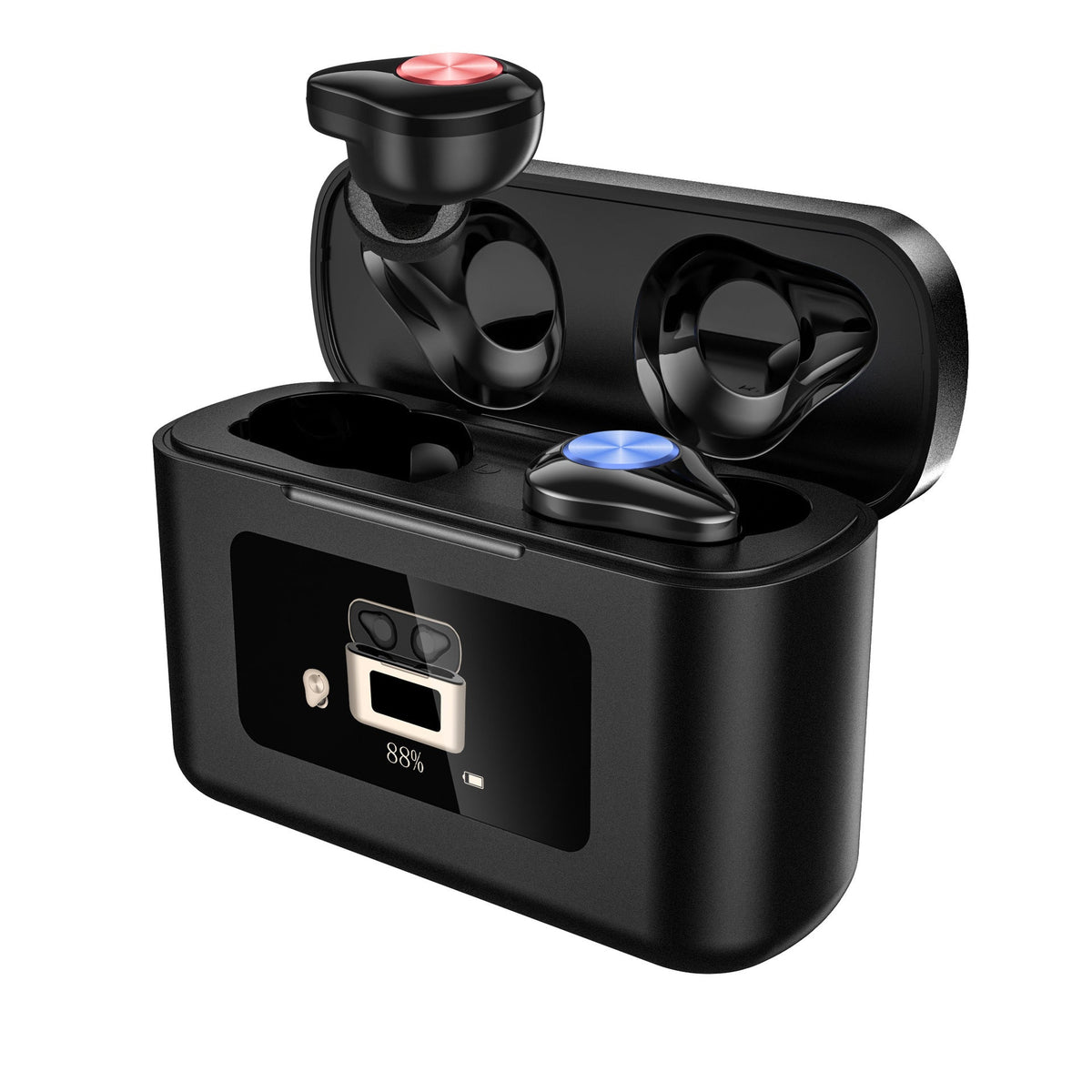 HKM-321619 Multifunctional Bluetooth Headset with Digital Display - Model X16, V5.0 Compatibility, 200H Standby