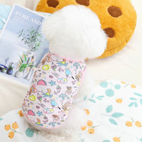 HKM-3216829 Casual Mesh Waistcoat for Pets in Pink and White - Various Sizes Available