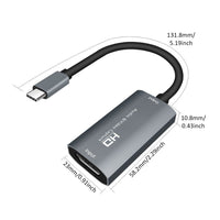 HKM-321747 4K HDMI Game Capture Card with USB-C Interface for HD Audio and Video Streaming
