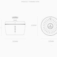 HKM-3218109 Pet Water Dispenser with Circulating Filtration and Silent Pump - 2.5L Capacity, USB Rechargeable