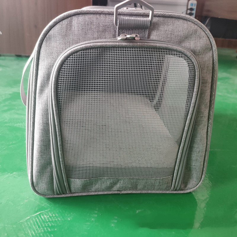 HKM-3218493 Pet Travel Backpack in Cationic Linen with Polyester Lining - Size 44x28x28cm