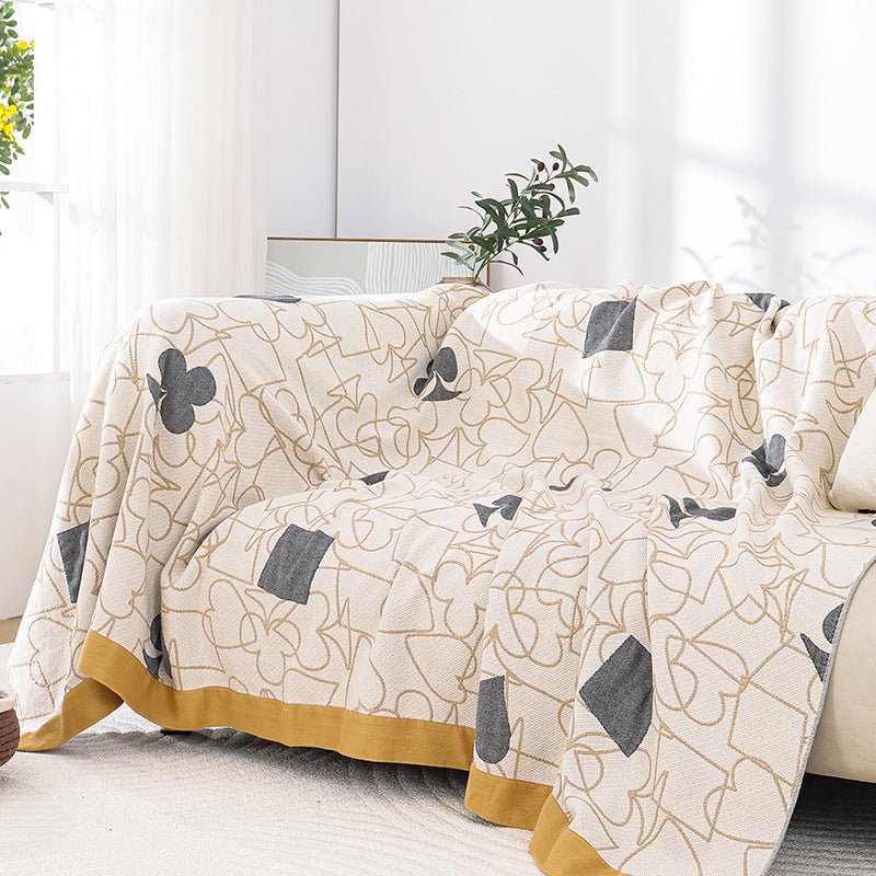 HKM-321875 Soft Cotton Towel Blanket - Breathable & Cozy, Available in Two Sizes