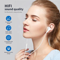 HKM-321875 Wired In-Ear Stereo Headphones with Noise Cancelling and HD Microphone for Apple and Android Devices