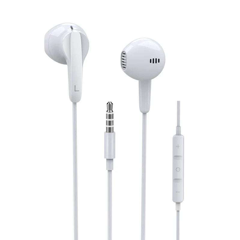 HKM-321875 Wired In-Ear Stereo Headphones with Noise Cancelling and HD Microphone for Apple and Android Devices