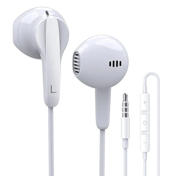 HKM-321875 Wired In-Ear Stereo Headphones with Noise Cancelling and HD Microphone for Apple and Android Devices