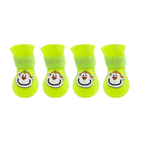 HKM-3218877 Cartoon Waterproof Non-Slip Silicone Pet Boots for Summer - Set of 4