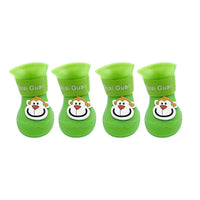HKM-3218877 Cartoon Waterproof Non-Slip Silicone Pet Boots for Summer - Set of 4