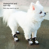 HKM-3218877 Cartoon Waterproof Non-Slip Silicone Pet Boots for Summer - Set of 4