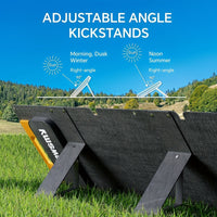 HKM-321939 100W Portable Foldable Solar Panel with USB-C PD3.0, USB-A QC3.0, and DC 20V Output for Camping and Outdoor Activities