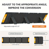 HKM-321939 100W Portable Foldable Solar Panel with USB-C PD3.0, USB-A QC3.0, and DC 20V Output for Camping and Outdoor Activities