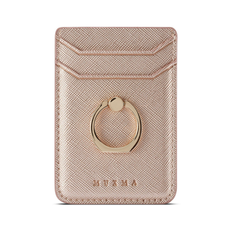 HKM-321939 Wallet-Style ID Card Holder with Phone Ring and Credit Card Storage, Durable PC Material, Easy to Clean