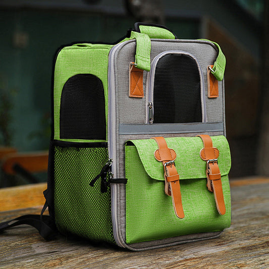 HKM-322067 Comfortable Cat Backpack with Diaper Bag and Leash, Multiple Colors Available