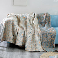 HKM-322195 Bohemian Cotton Jacquard Sofa Cover Blanket for All Seasons
