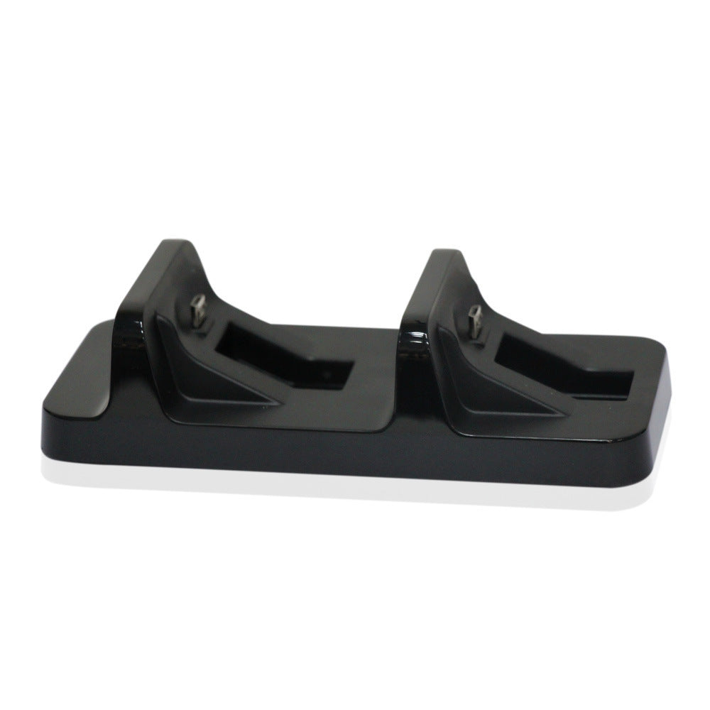 HKM-322195 Dual USB Charging Dock Station for PS4 Controllers - Wireless Charger with 500mA Charging Current, Black Finish