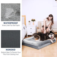 HKM-3223485 Large Dog Pet Bed with Thick Cushion - Light Gray, Dark Gray Options Available