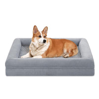 HKM-3223485 Large Dog Pet Bed with Thick Cushion - Light Gray, Dark Gray Options Available