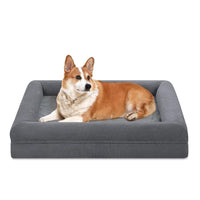 HKM-3223485 Large Dog Pet Bed with Thick Cushion - Light Gray, Dark Gray Options Available