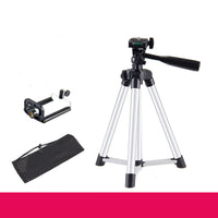 HKM-322579 Adjustable Aluminum Alloy Telescopic Tripod Stand with U-Shaped Clip - Multiple Heights Available