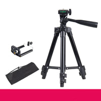 HKM-322579 Adjustable Aluminum Alloy Telescopic Tripod Stand with U-Shaped Clip - Multiple Heights Available