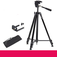 HKM-322579 Adjustable Aluminum Alloy Telescopic Tripod Stand with U-Shaped Clip - Multiple Heights Available