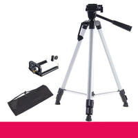 HKM-322579 Adjustable Aluminum Alloy Telescopic Tripod Stand with U-Shaped Clip - Multiple Heights Available