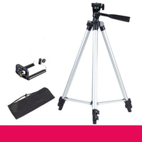 HKM-322579 Adjustable Aluminum Alloy Telescopic Tripod Stand with U-Shaped Clip - Multiple Heights Available