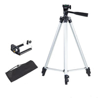 HKM-322579 Adjustable Aluminum Alloy Telescopic Tripod Stand with U-Shaped Clip - Multiple Heights Available
