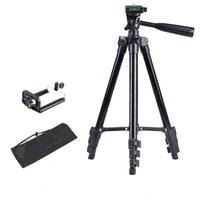 HKM-322579 Adjustable Aluminum Alloy Telescopic Tripod Stand with U-Shaped Clip - Multiple Heights Available