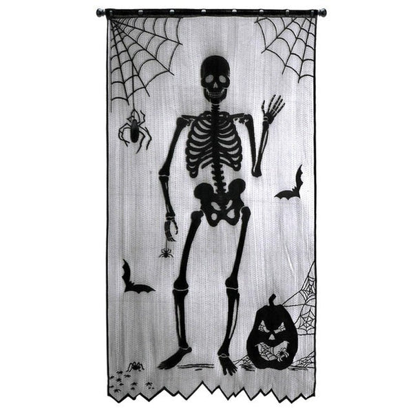 HKM-322579 Halloween Themed Semi-Shading Polyester Curtain for Festive Celebrations