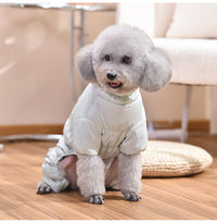 HKM-3227453 Dog Fashion Outdoor Tight Belly Wrap Jacket for Pets - Pink and Green, Sizes S to 4L
