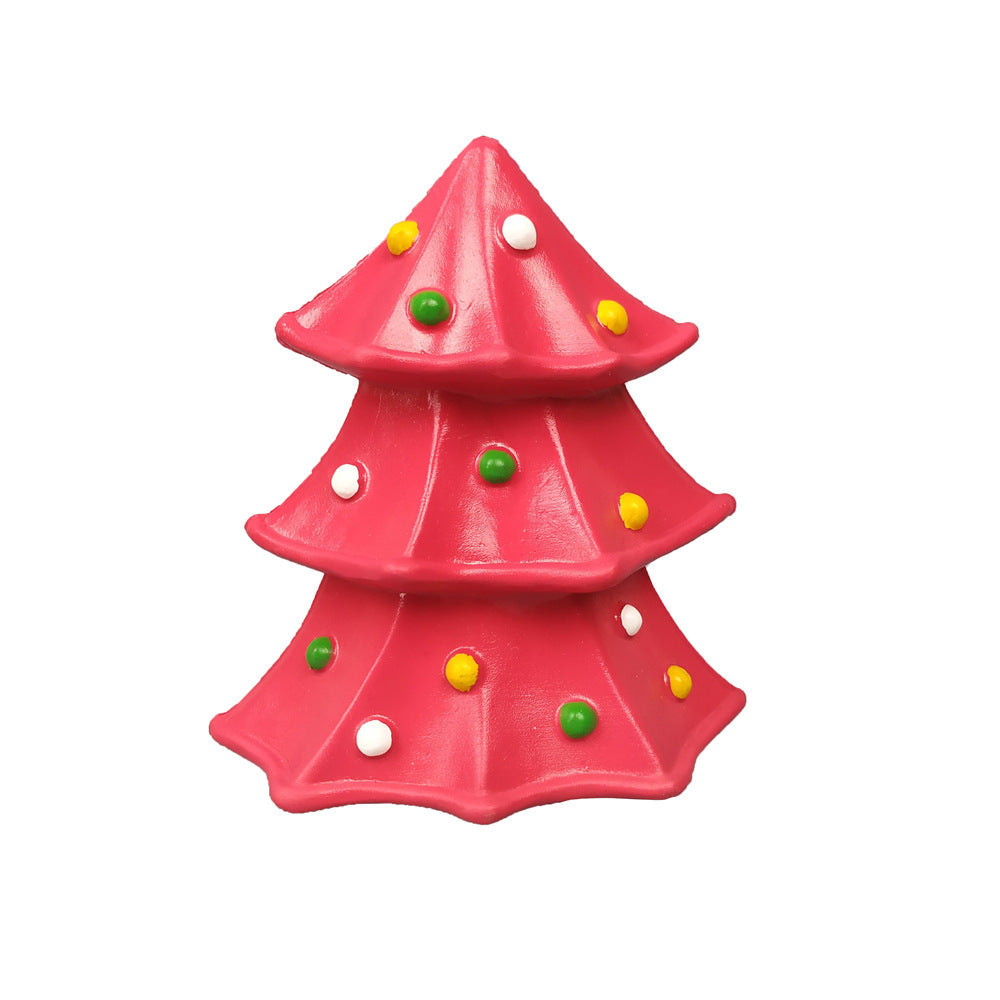 HKM-3228605 Christmas Themed Bite-Resistant Dog Rubber Chew Toy with Sound for All Breeds
