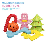 HKM-3228605 Christmas Themed Bite-Resistant Dog Rubber Chew Toy with Sound for All Breeds