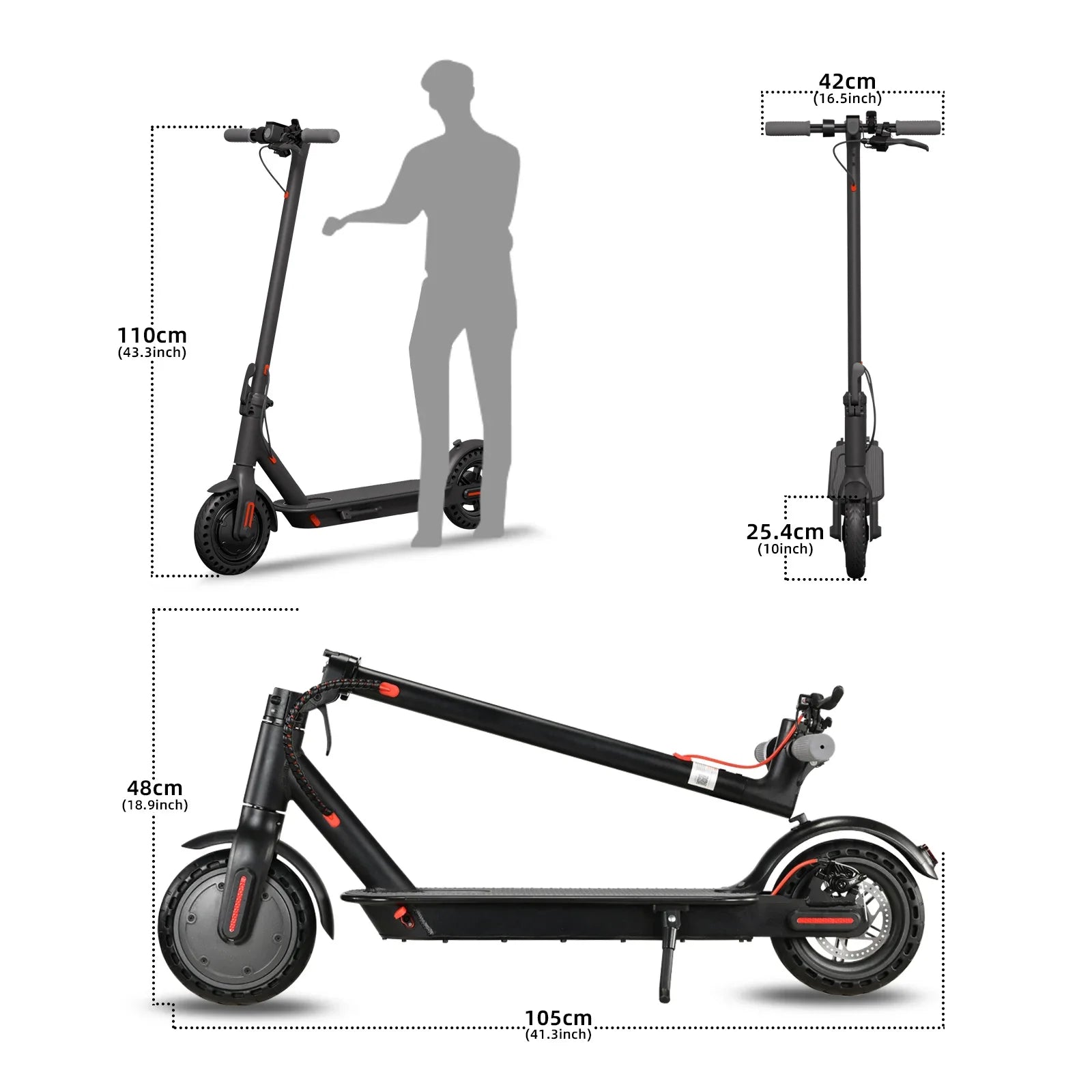 HKM-322899 Foldable Electric Scooter with 350W Motor, 30-35km Range, and IPX5 Waterproof Rating