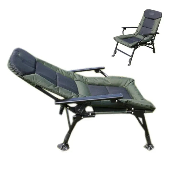 HKM-322899 Folding Fishing Chair with Metal Iron Frame and Solid Wood Seat for Outdoor Camping and Garden Use