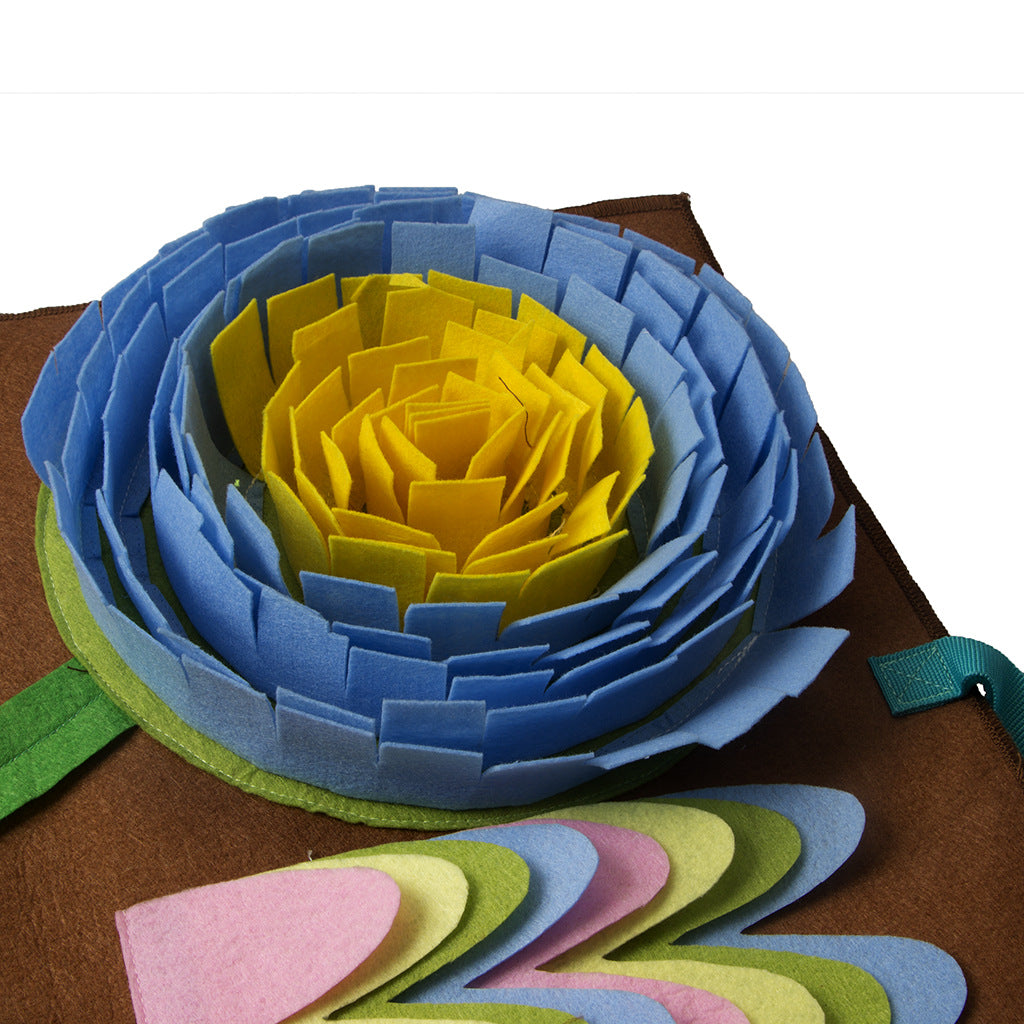 HKM-3229629 Pet Sniffing Pad for Stress Relief - Garden Flowers Design, 45x75cm