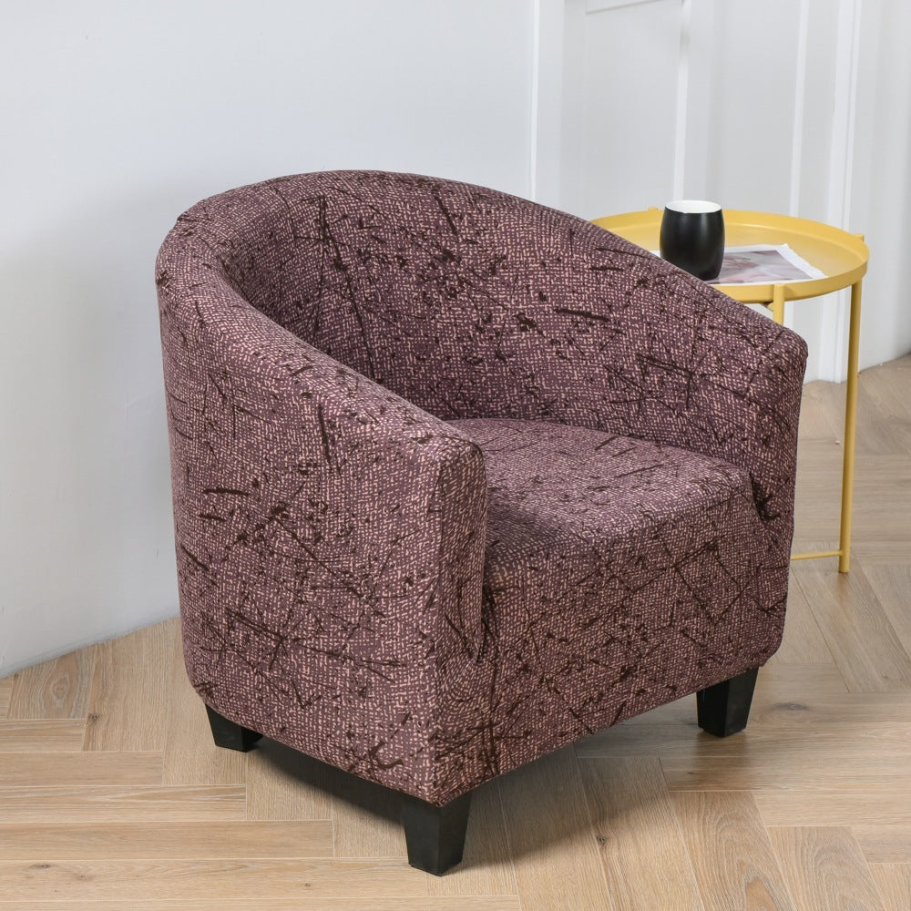 HKM-323091 Elastic Round Spandex Non-Slip Sofa Cover for Single Seat, Various Colors and Patterns