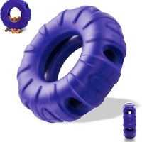 HKM-3231037 Durable Natural Rubber Tire-Shaped Dog Chew Toy with Beef Flavor and Treat Dispenser for Medium to Large Dogs