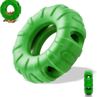 HKM-3231037 Durable Natural Rubber Tire-Shaped Dog Chew Toy with Beef Flavor and Treat Dispenser for Medium to Large Dogs