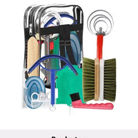HKM-3231933 Equestrian Supplies Complete Horse Grooming Brush Set with Storage Bag