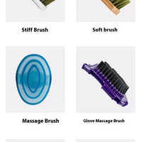 HKM-3231933 Equestrian Supplies Complete Horse Grooming Brush Set with Storage Bag