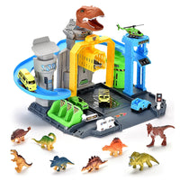 HKM-323283 Dinosaur Research Base Playset with Assembly Track and Car for Ages 3+