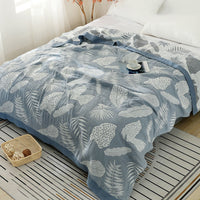 HKM-323347 Five-Layer Cotton Gauze Floral Blanket in Multiple Sizes