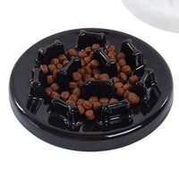 HKM-3233725 Tilted Solid Wood Double Bowl Pet Feeder with Ceramic Bowls and Neck Guard