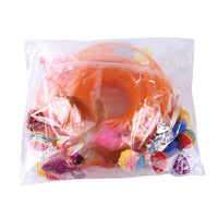 HKM-3234365 Interactive Cat Toy Set with Turntable, Feather, and Soft Materials - Orange & Green