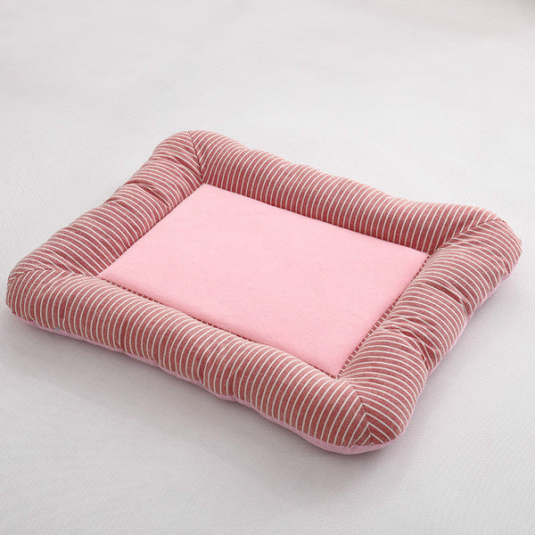 HKM-3235389 Ice Silk Pet House - Available in 3 Sizes: 45x35cm, 55x45cm, 76x58cm, Soft Cloth Material for Comfort