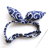 HKM-3235517 Adjustable Floral Pet Collar with Bow Tie for Small Pets, Multiple Sizes Available